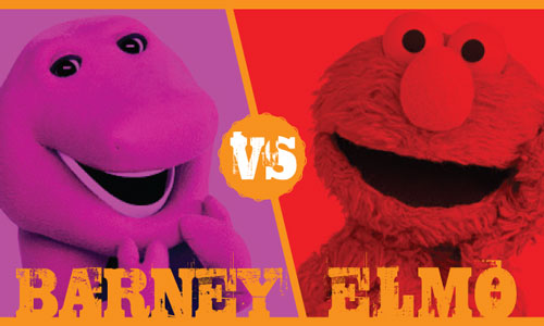 Barney vs Elmo