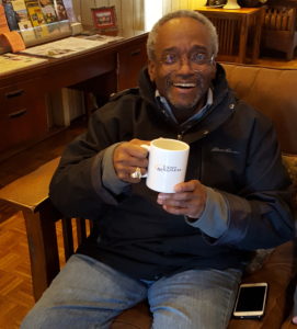 Bishop Curry with mug