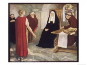 Abbess Hilda receiving Caedmon